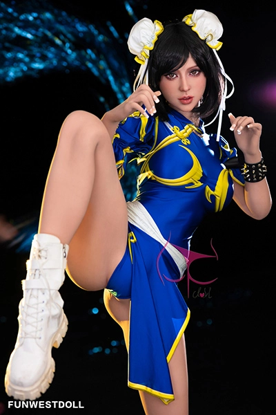Naked real life Fantasy 155cm Street Fighter game Chunli cosplay F-cup breast love doll of Funwest Brand sex Doll from SEXCDOLL