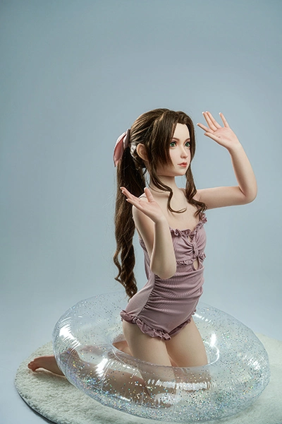 kneeling cosplay aerith doll