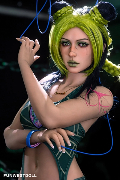 Naked Best Life Size Fantasy 159cm Jolyne of JoJo's Bizarre Anime Sex Doll with A-cup Small Breasts