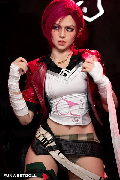 Vi -League of Legends 157cm C-cup Curvy Game Cosplay Sex Doll 