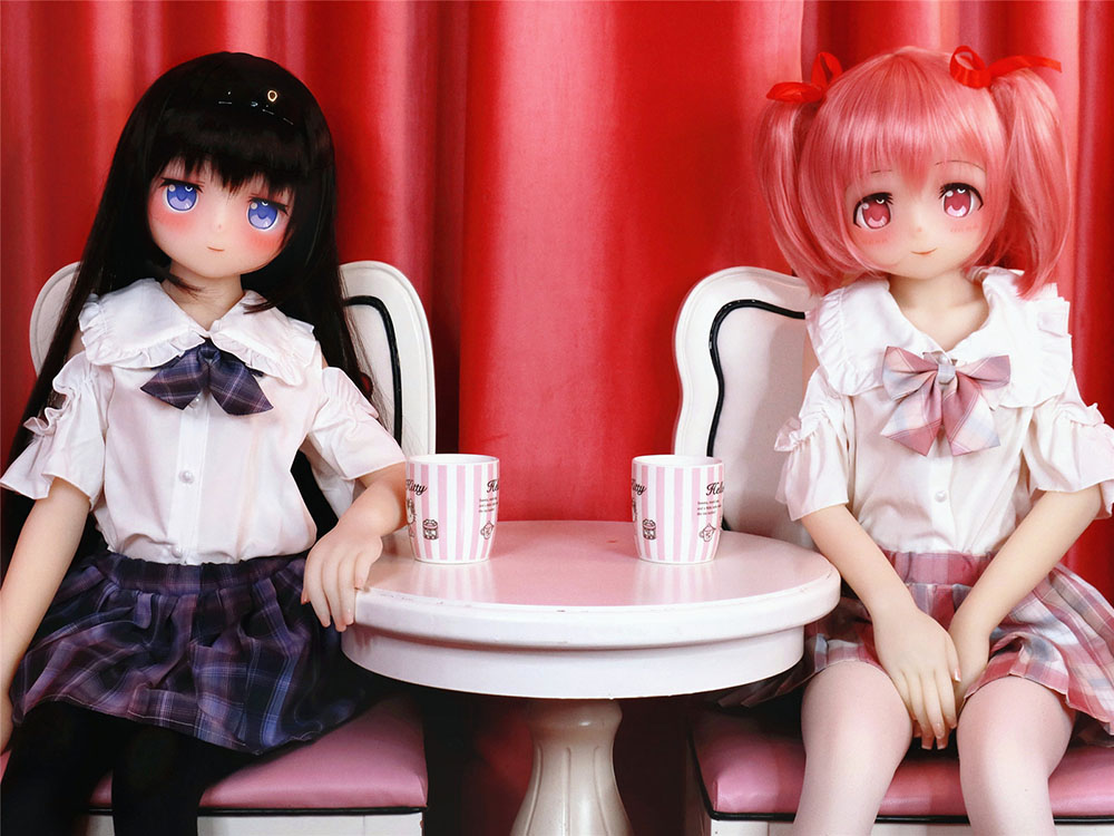 Madoka and Homura Puella Magi japanese cosplay AA-cup high quality sex doll