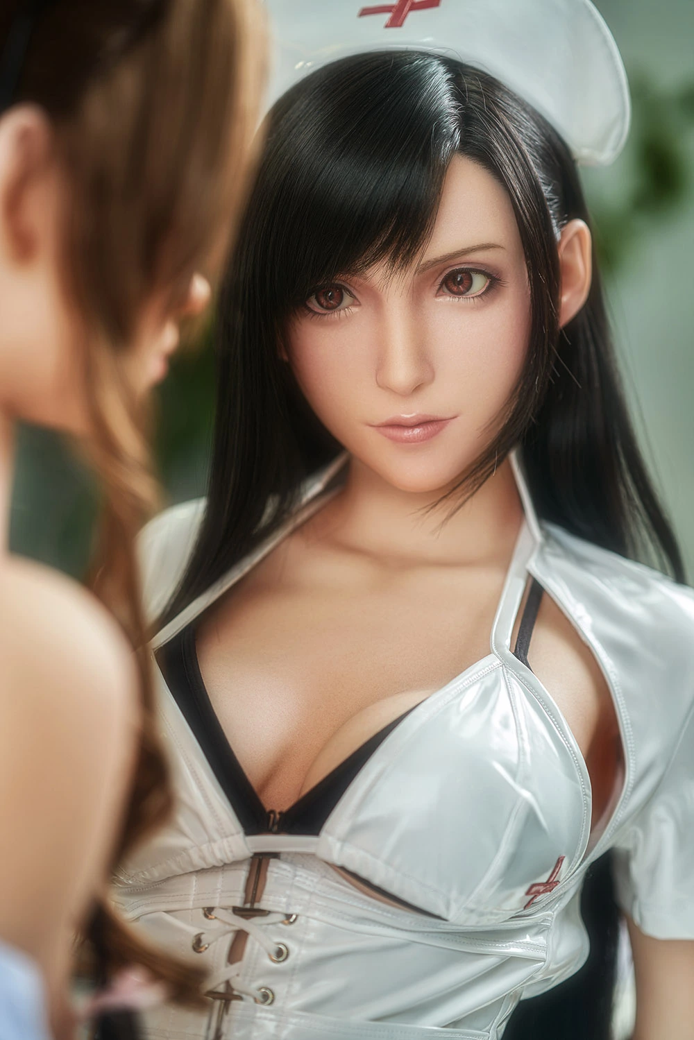 Tifa and Aerith -Final Fantasy 167cm/5ft5 curvy sex doll wearing nurse uniform
