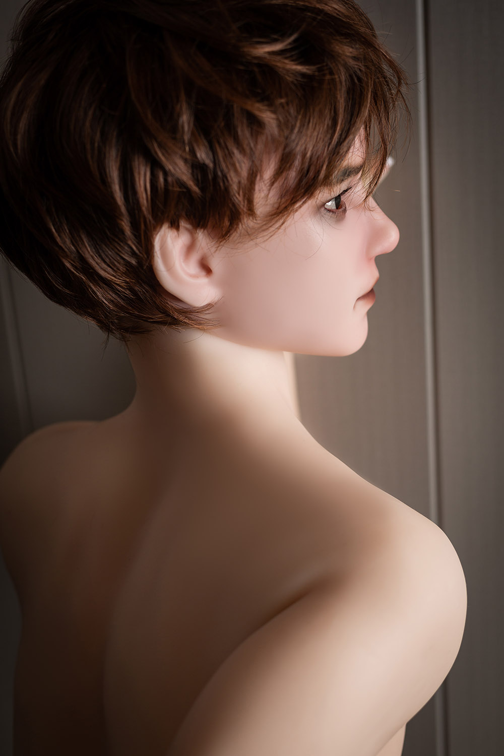 side view of naked doll