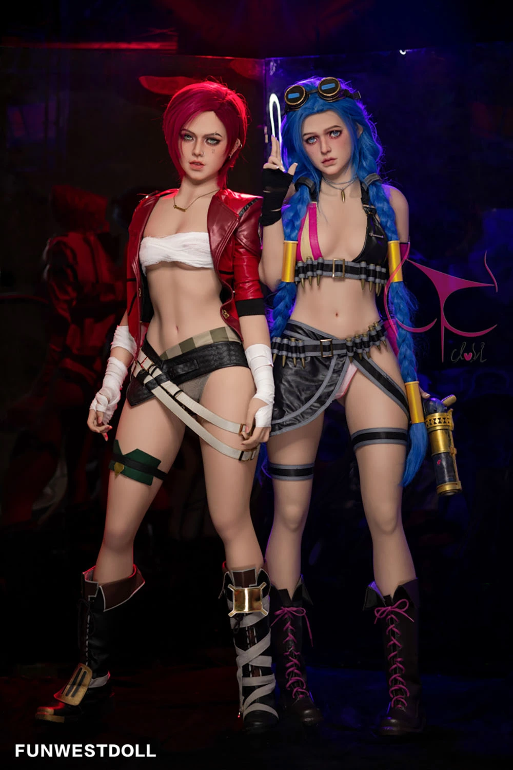 Vi and Jinx -League of Legends Funwest Game Cosplay Sex Doll 