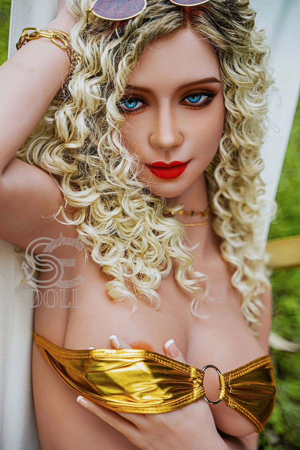 blonde curls sex doll