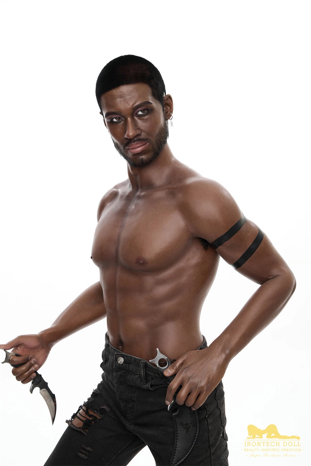 James Deen 176cm handsome black male sex doll for women with big cock